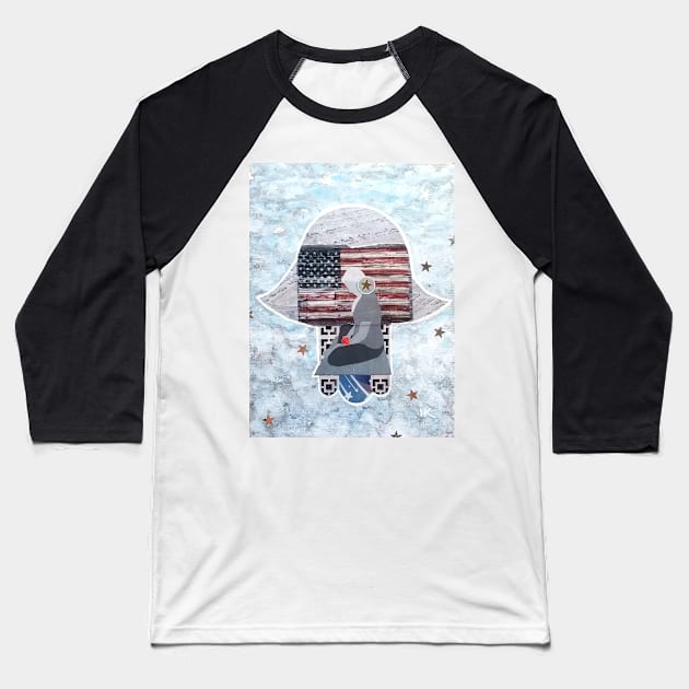 Memorial Day Hamsa by Harriette Knight Baseball T-Shirt by harrietteknight